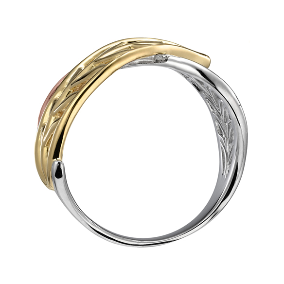 プラチナ/ゴールド スリーカラー リング | 高品質 金・プラチナ