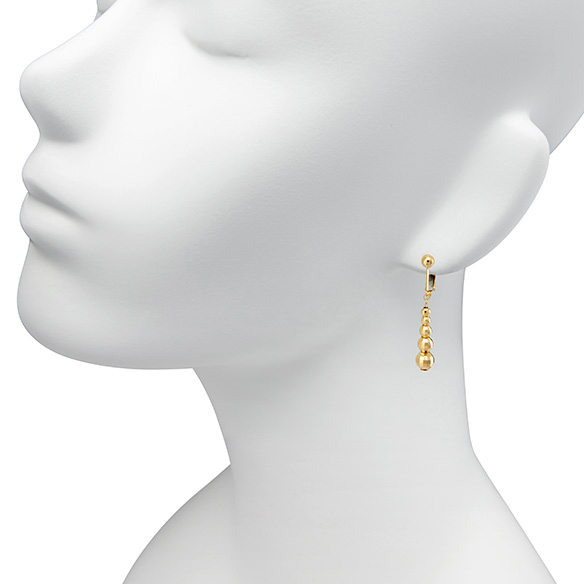 ファセット ミラクル〕K18イエローゴールド イヤリング | 高品質 金