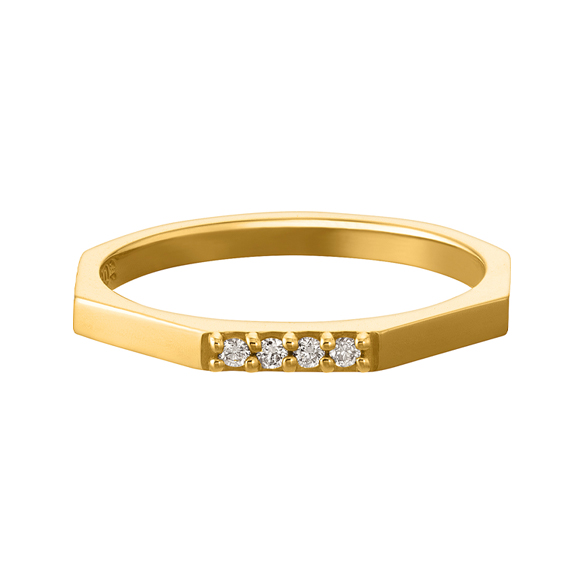 K18イエローゴールド ダイヤモンド ピンキーリング | 高品質 金・プラチナ