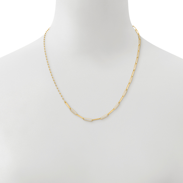 K18イエローゴールド ミックスネックレス 45cm | 高品質 金・プラチナ