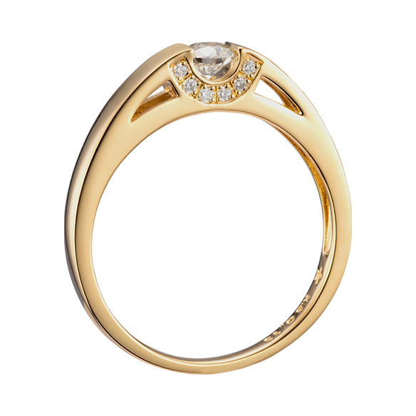 通販限定】K18イエローゴールド 0.18カラット ダイヤモンド リング