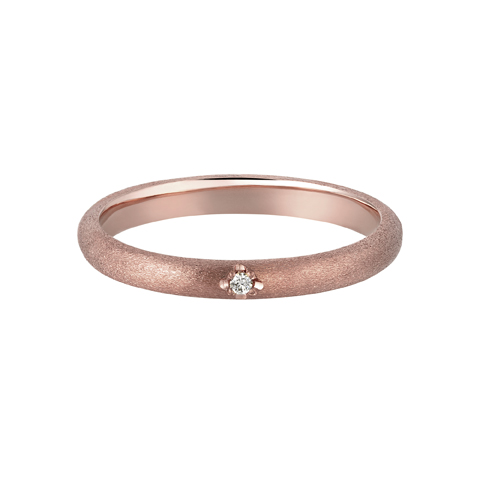 K18 カラーゴールドリング〕K18 リング ピンクゴールド (幅約2.2mm