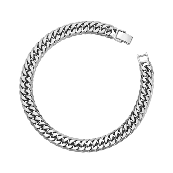 純プラチナ キヘイブレスレット （6面カットダブル） 50g/20cm | 高