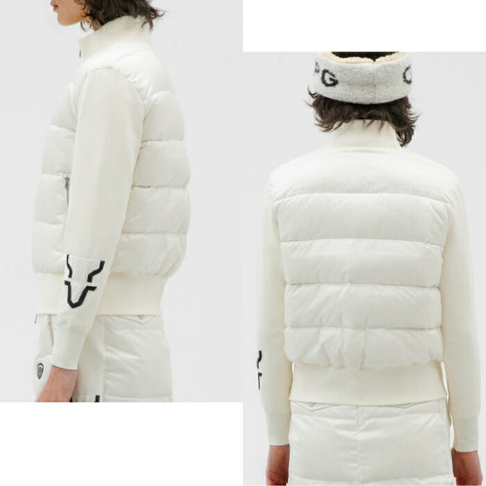 CPG GOLF シーピージーゴルフ レディース ダウン×袖ニットブルゾン