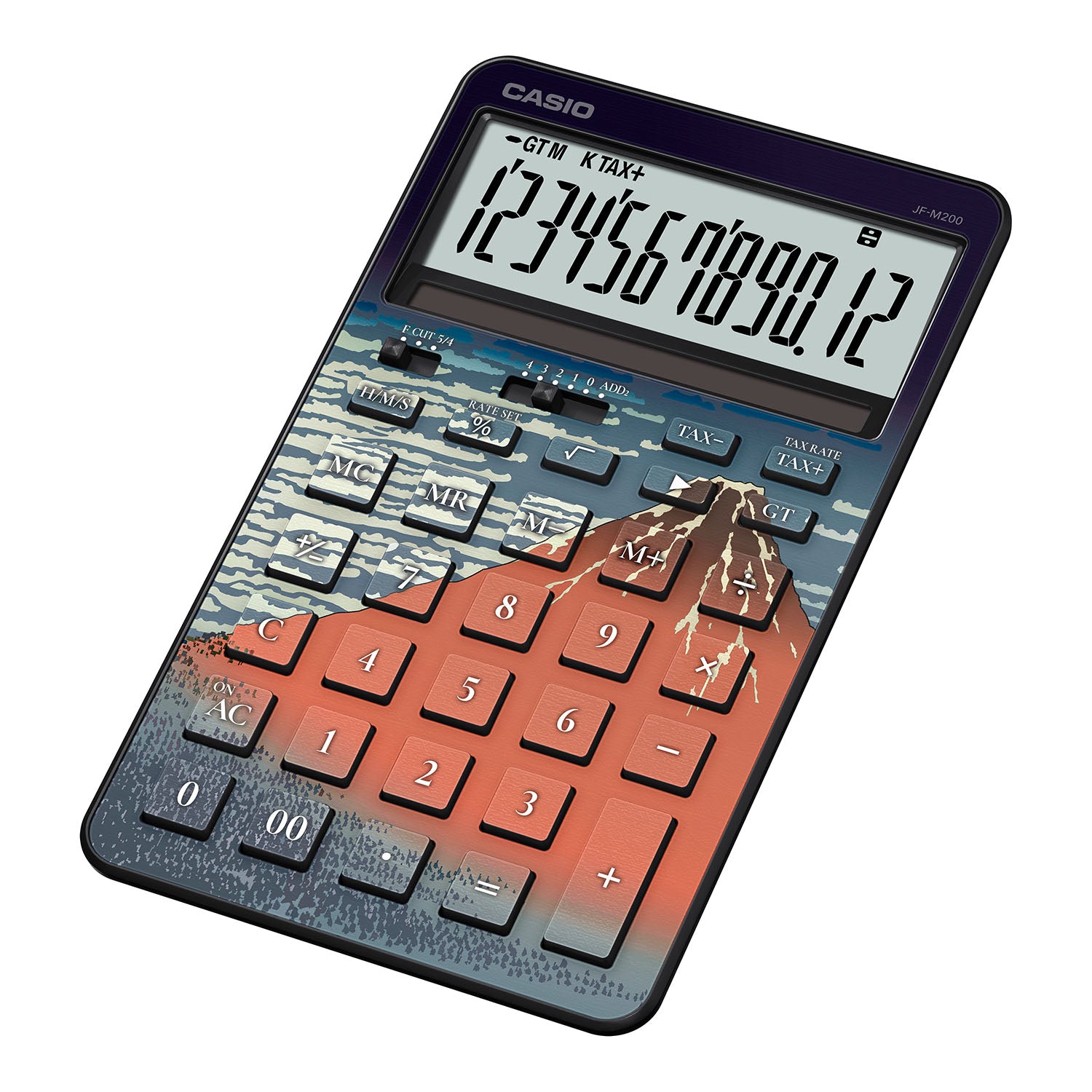 Gショック】葛飾北斎「凱風快晴」 / スタイリッシュ電卓 / JF-M200-TJ