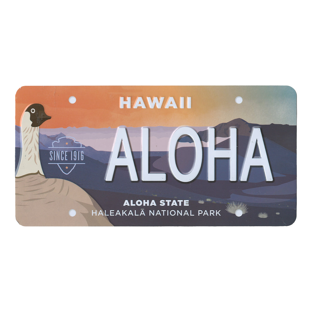 Metal Postcard: Haleakalā National Park License Plate – Hawaii