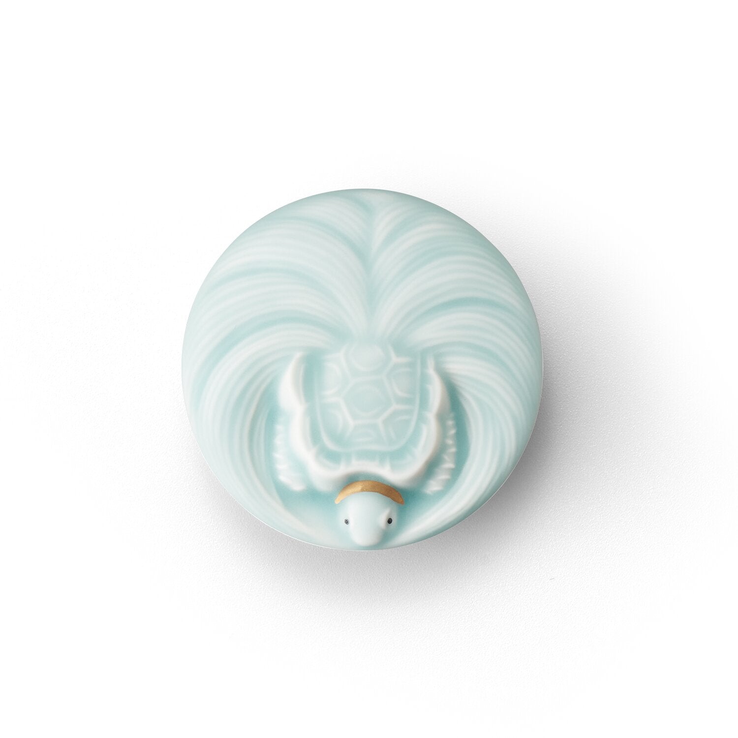 マ*ル様 円形蓋付き陶器 緑色模様 マ*ル様 円形蓋付き陶器 緑色模様 マ