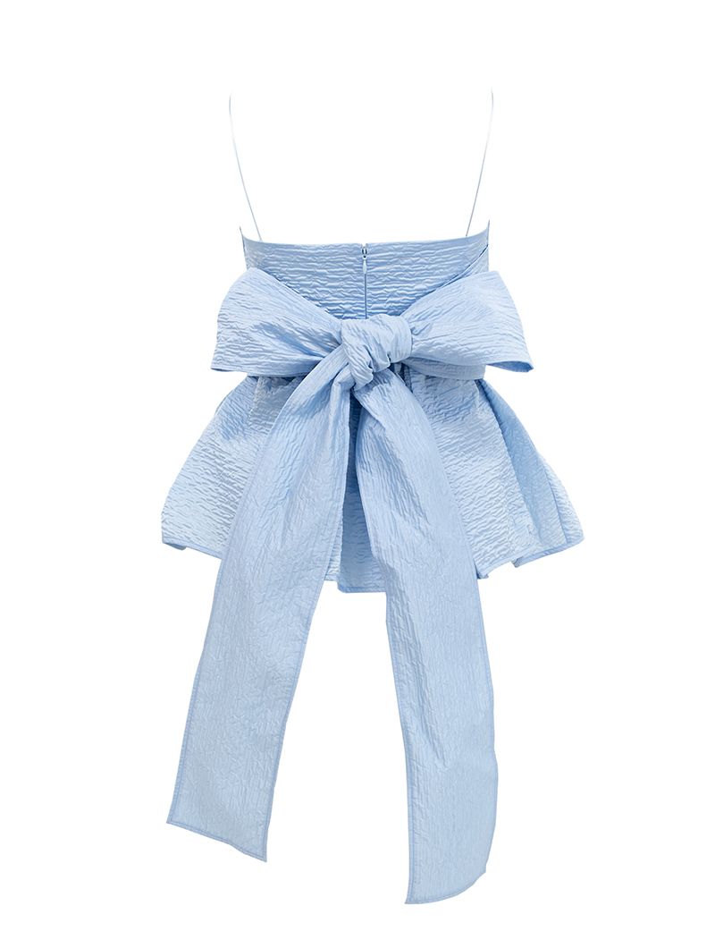 CECILIE BAHNSEN|バックリボン トップス-ブルー をレンタルする| 結婚