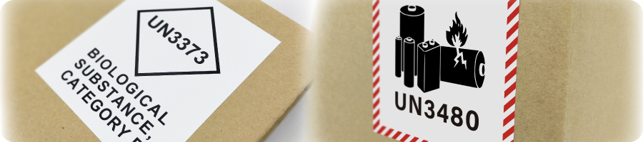 UN3373ラベル、UN3480ラベルなど輸送用の【UN危険物表示シールラベル