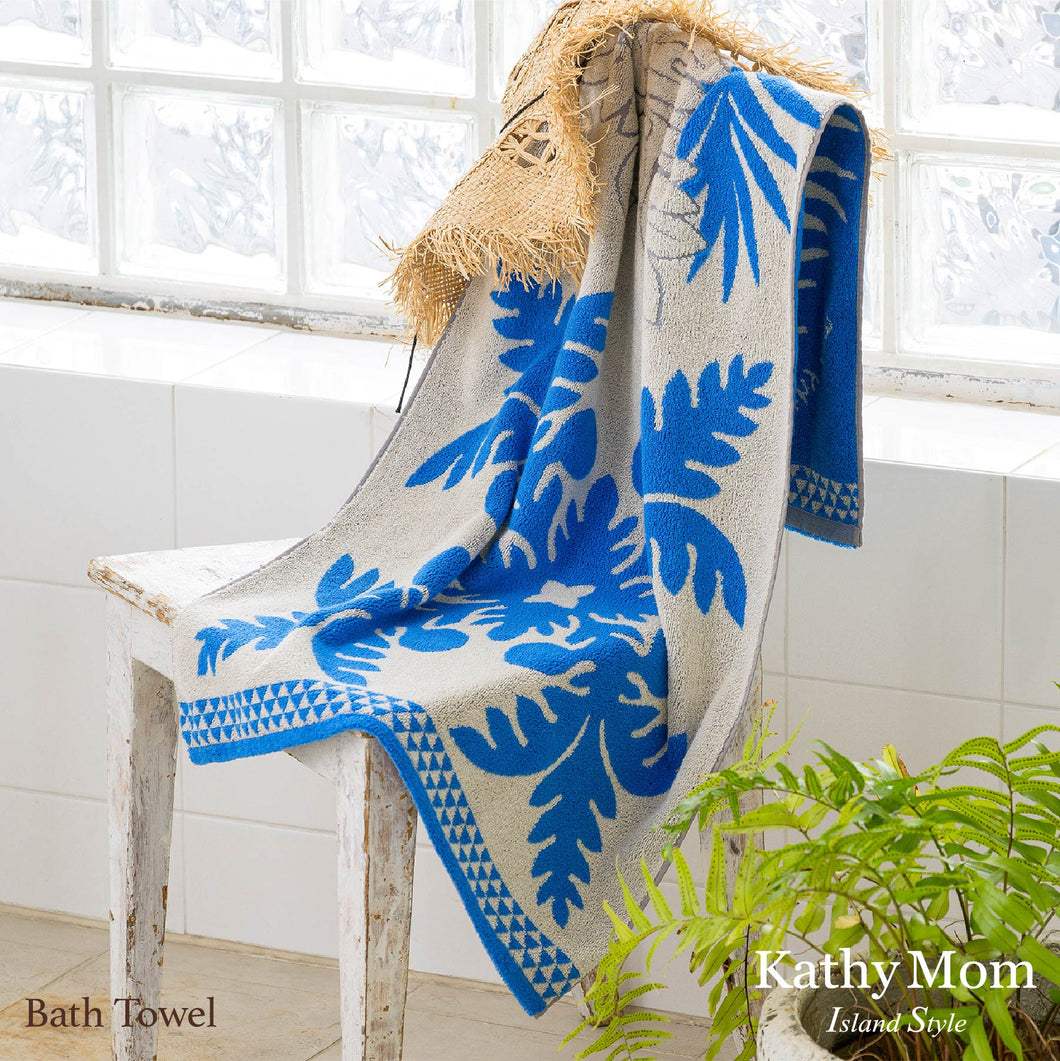 バスタオル ハワイアンキルト柄 メレオハナシリーズ #861a ウル