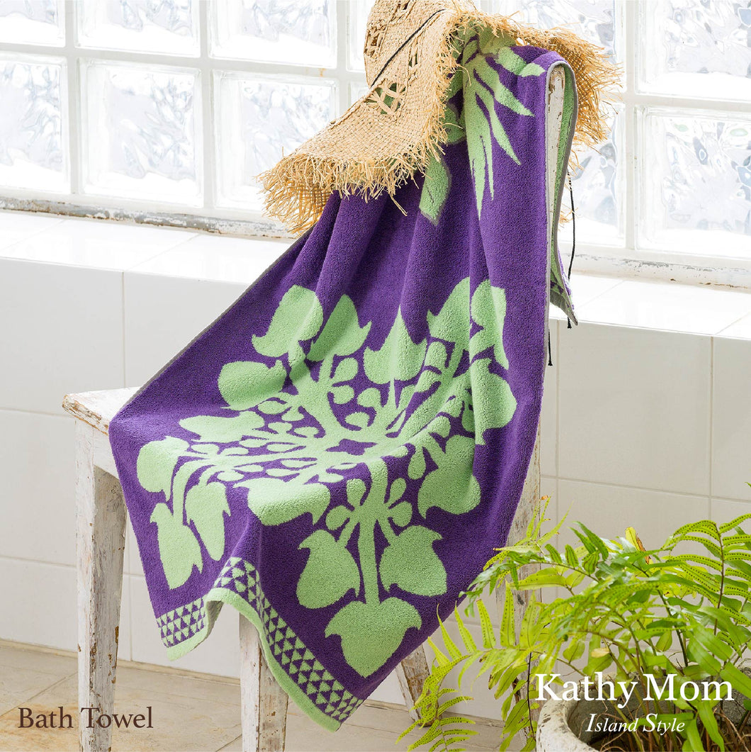 バスタオル ハワイアンキルト柄 メレオハナシリーズ #861e ククイ