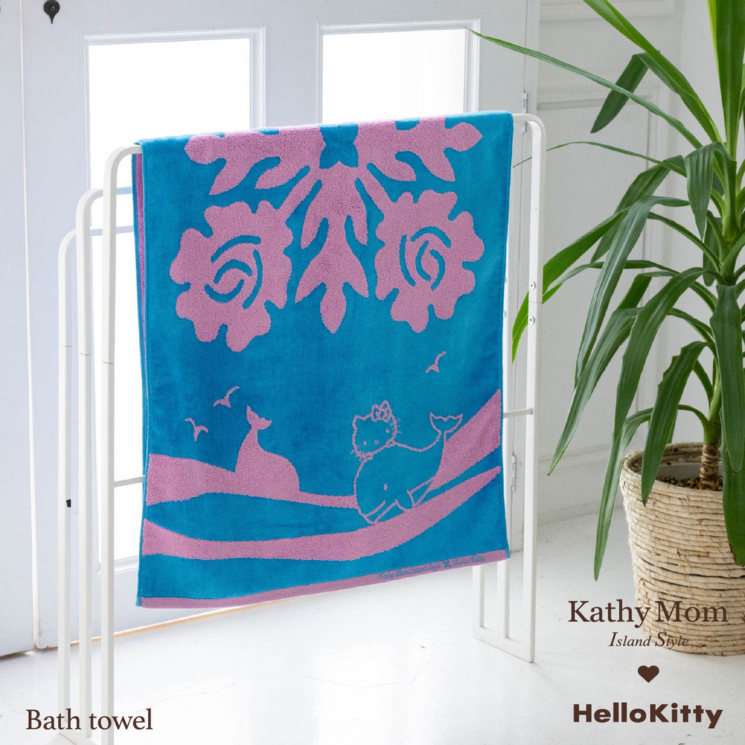 バスタオル ハワイアンキルト柄 ハローキティ オーシャンシリーズ