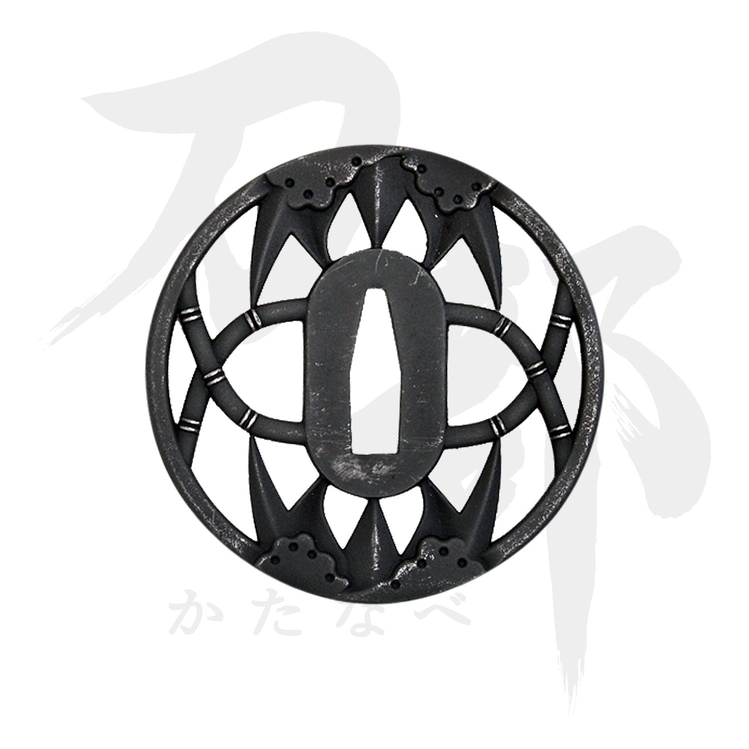 ステンレス 笹透図鍔｜現代物金具の販売 刀部 かたなべ – 刀部