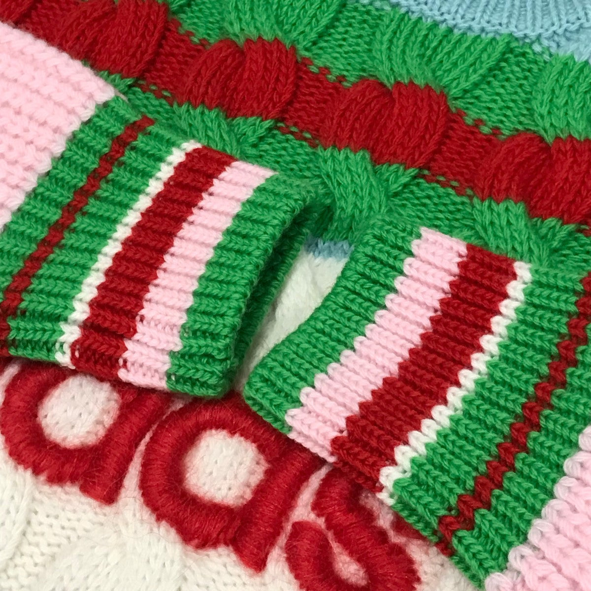 GUCCI×adidas ロゴケーブルニットワンピース717710 717710 グリーン