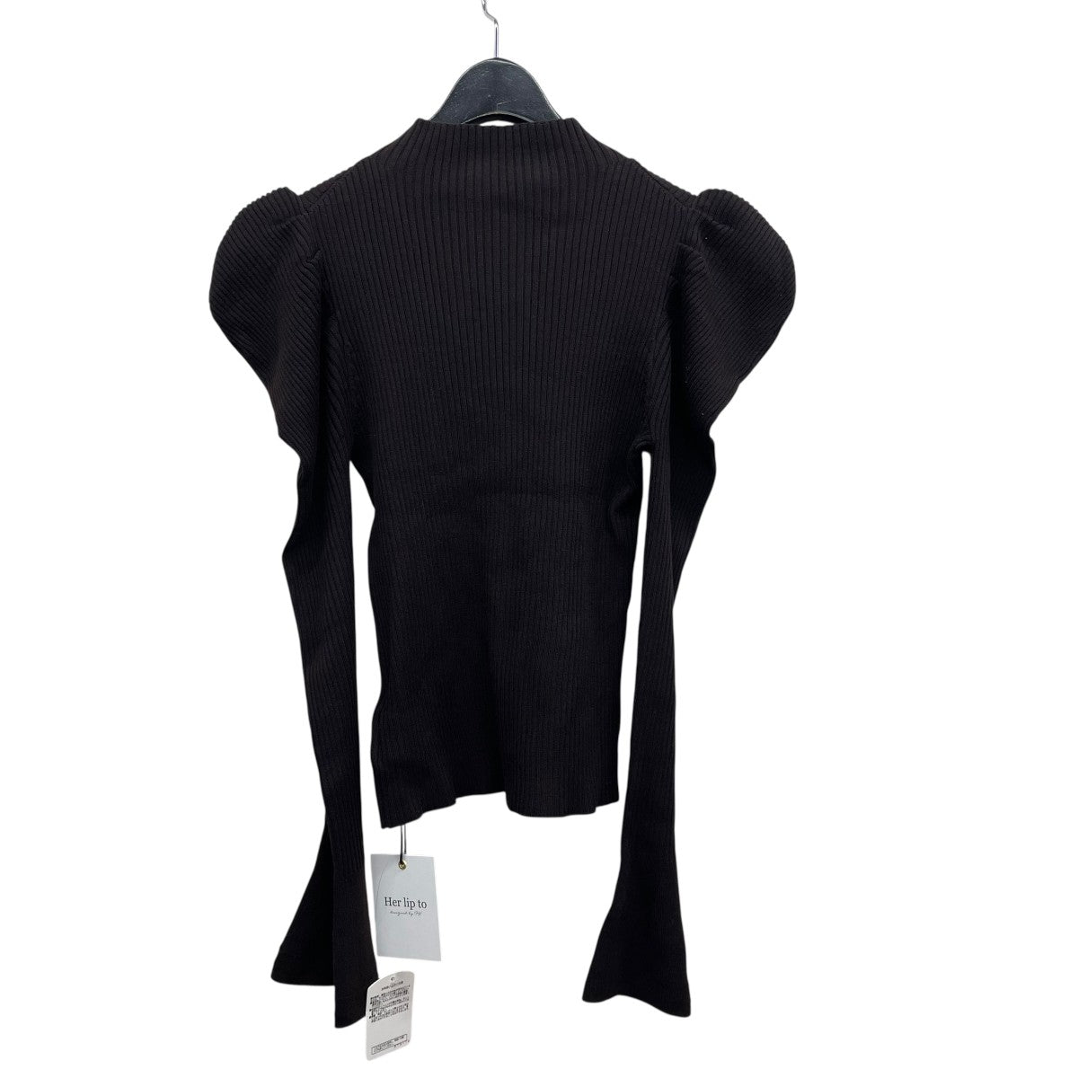 Her lip to(ハーリップトゥ) Volume Sleeve Rib Knit Topボリューム
