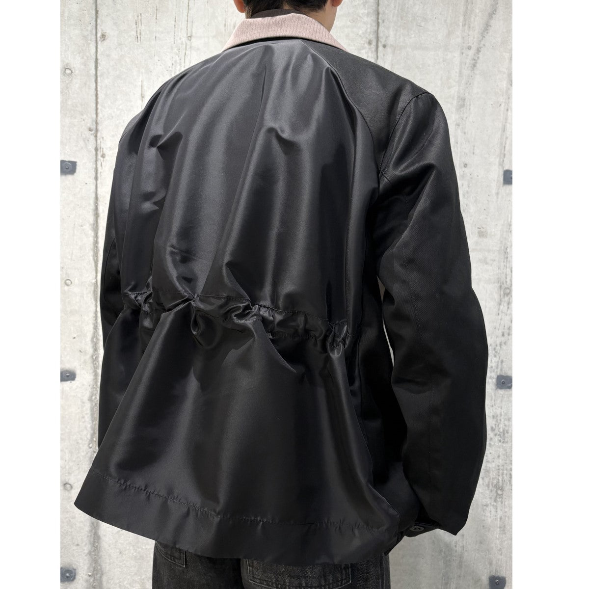 sacai(サカイ) 25SSDoeskin Mix Jacketドッキングジャケット ブラック