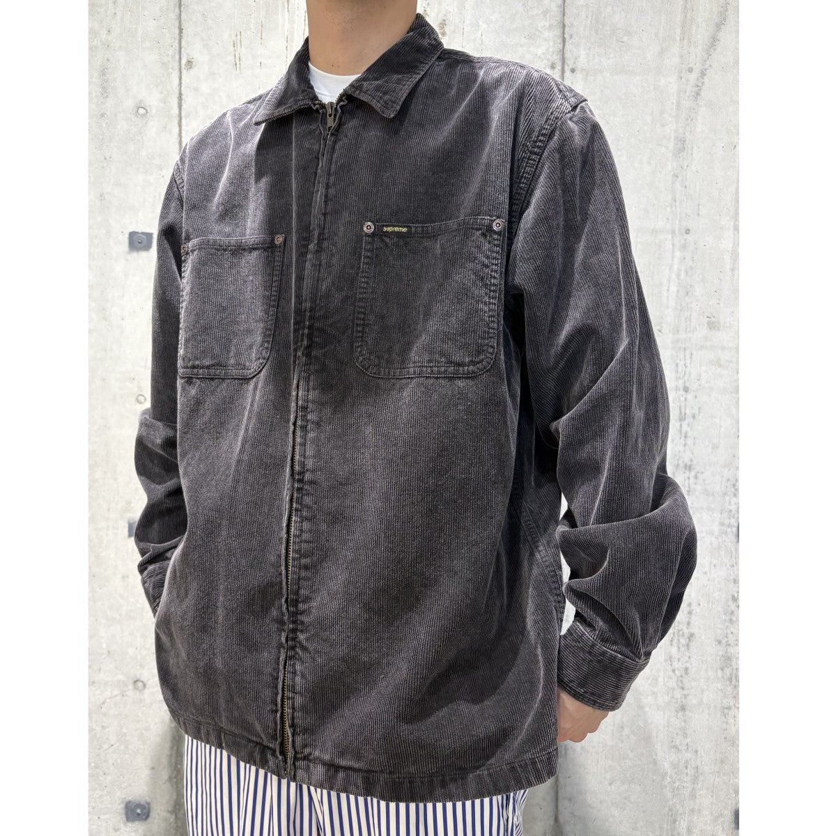 Supreme(シュプリーム) 24SSWashed Corduroy Zip Up Shirtウォッシュド