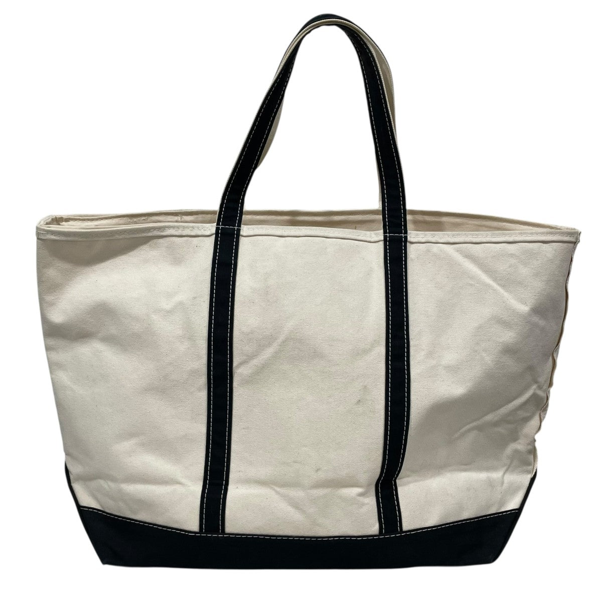 L．L．Bean(エルエルビーン) 90s NBCロゴ刺繍 トートバッグ アイボリー