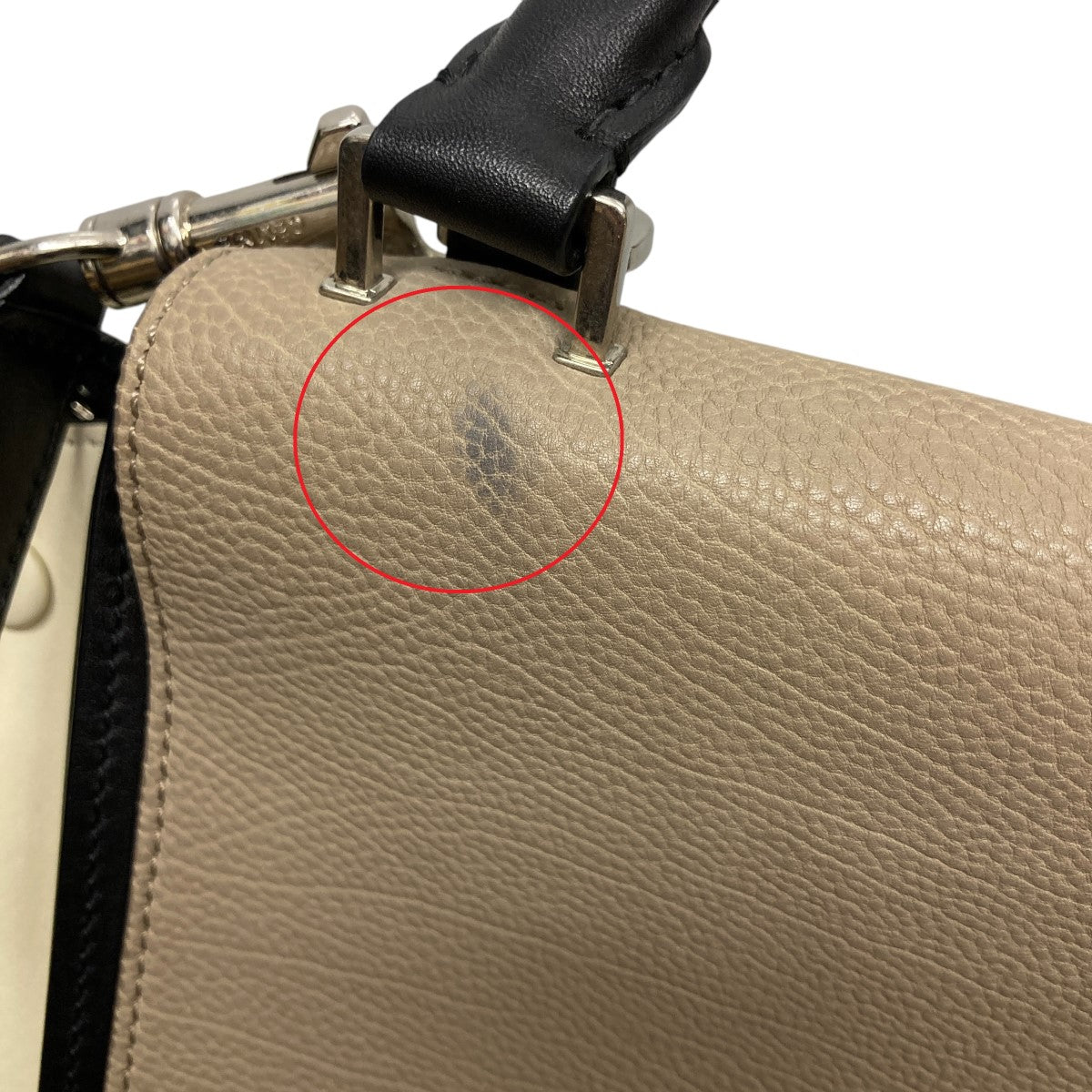 CELINE(セリーヌ) フィービー期ショルダーバッグ - クリーム×ブラック