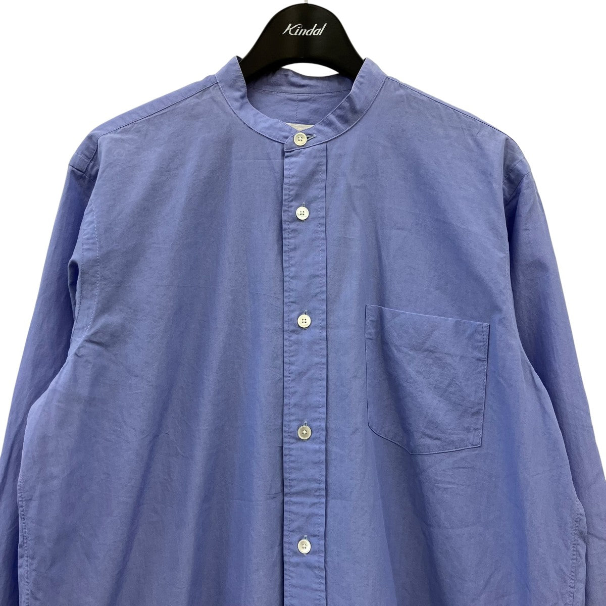 COMOLI(コモリ) バンドカラーシャツV01-02002 V01-02002 ブルー サイズ