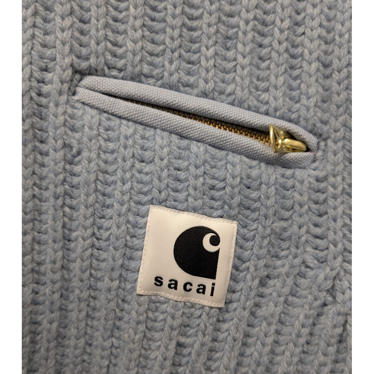 SACAI×CARHARTT WIP 23AW「Detroit Ribbed Sweater」襟付ニット