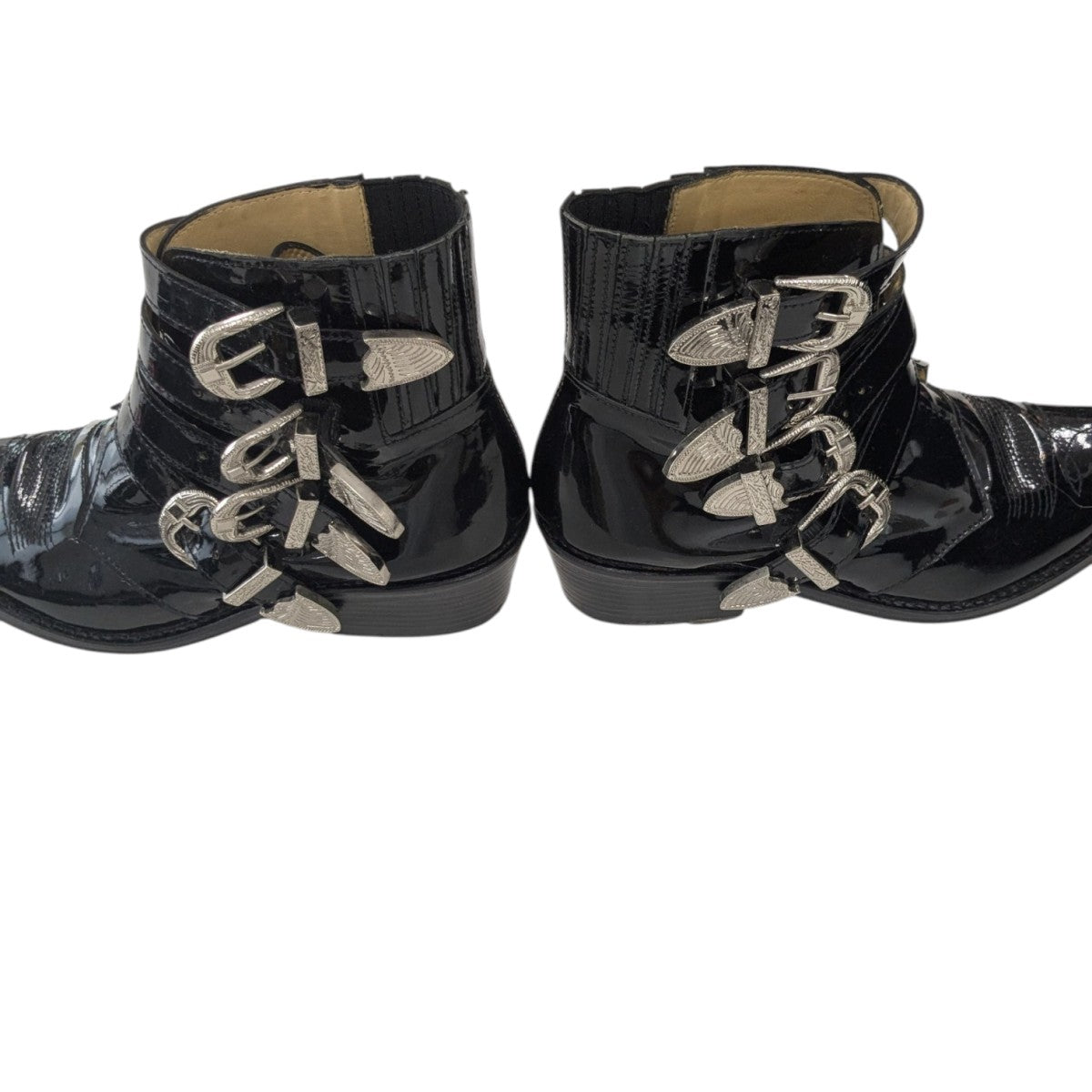 TOGA PULLA(トーガプルラ) メタルバックル サイドゴアブーツ ブラック