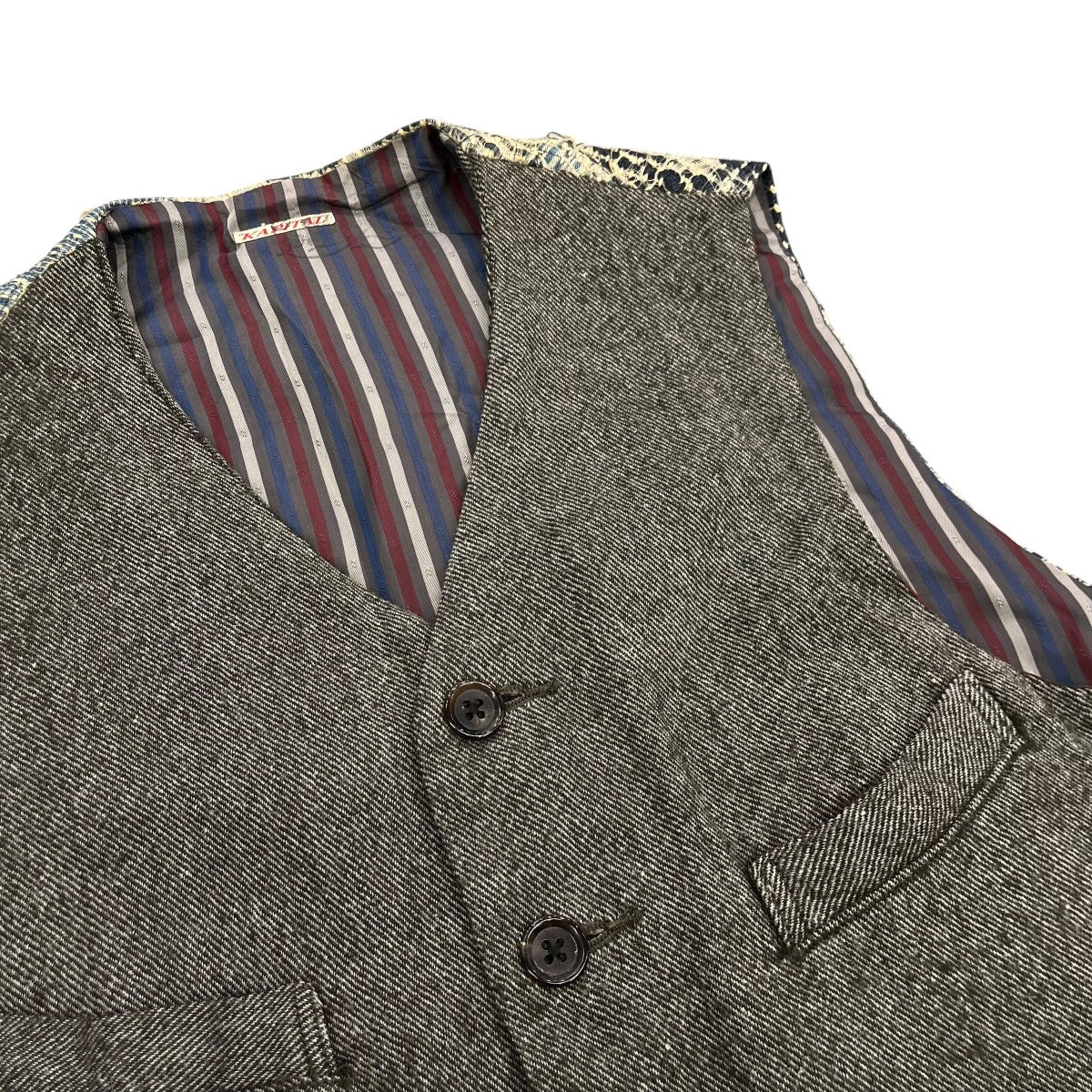 KAPITAL(キャピタル) 刺し子ベスト グレー サイズ 2｜【公式】カインド