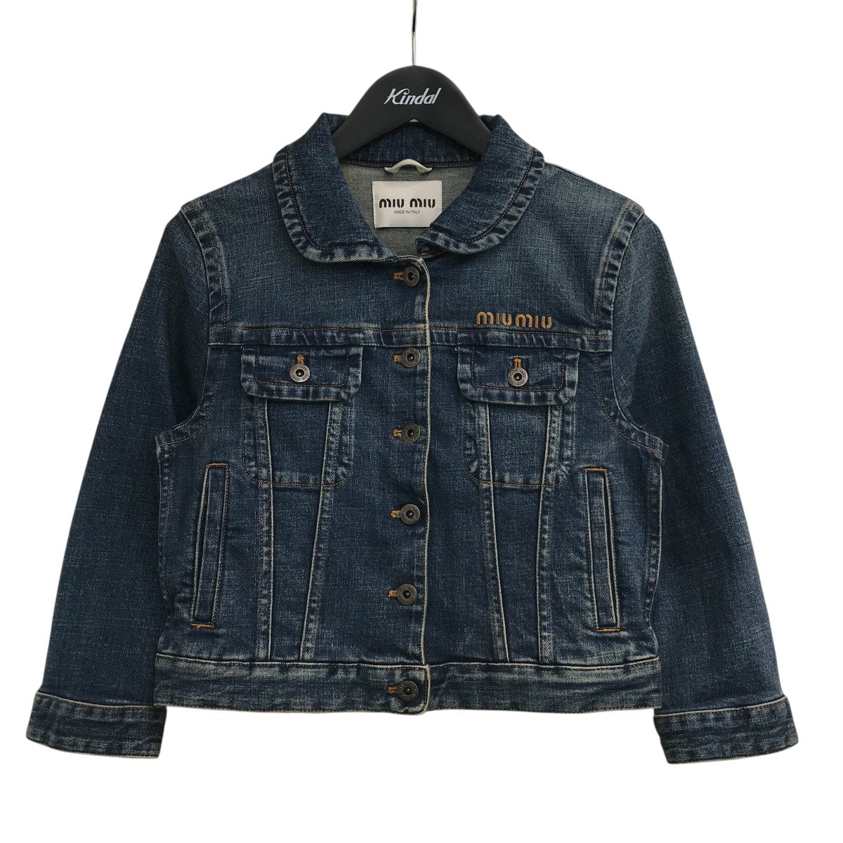 MIU MIU(ミュウミュウ) ロゴ刺繍デニムジャケットGWB224 GWB224