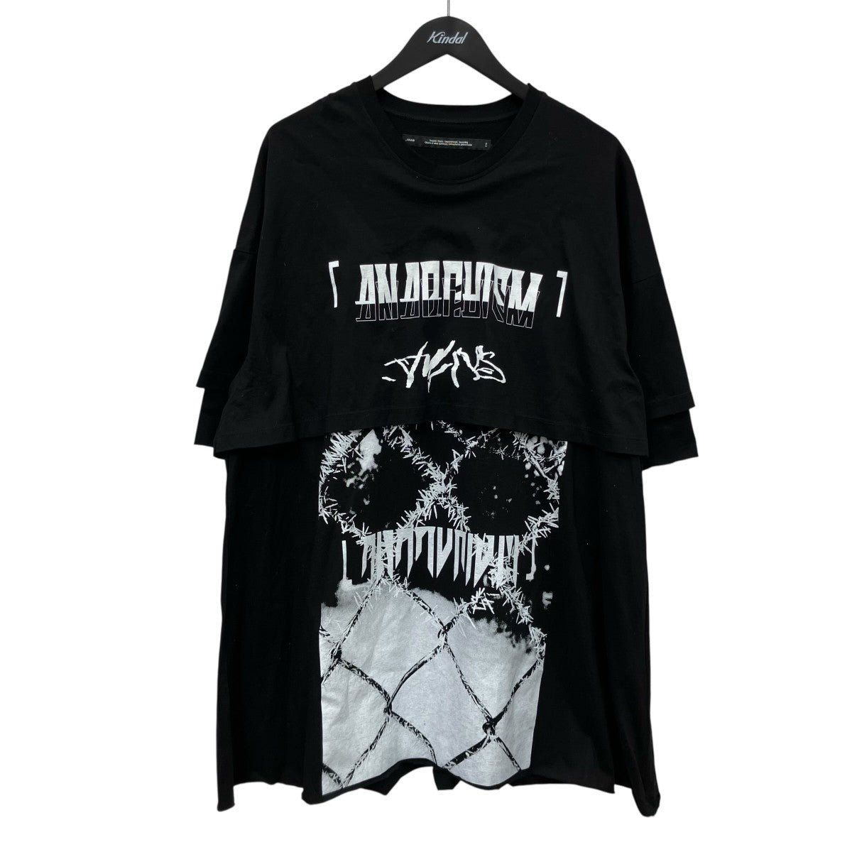 JULIUS(ユリウス) 25SS レイヤードTシャツ 887CPM2 ブラック サイズ 3