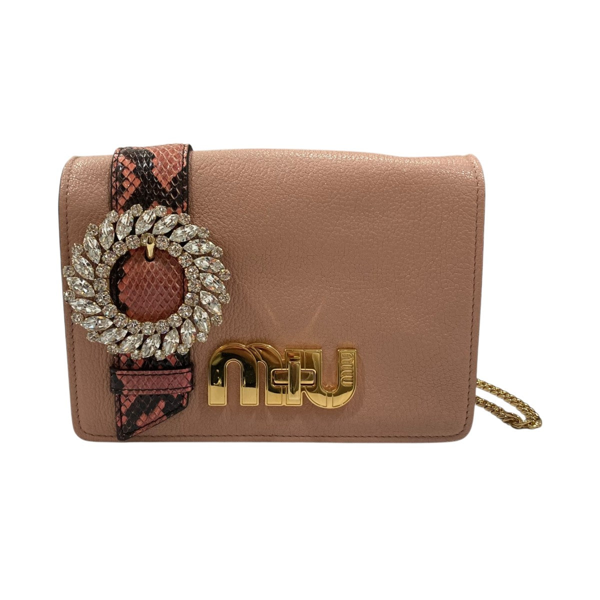 MIU MIU(ミュウミュウ) チェーンショルダーバッグ5BF068 5BF068 ピンク