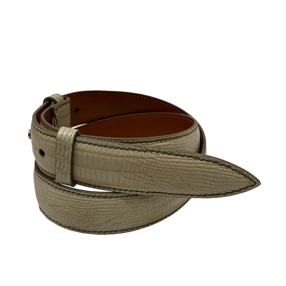 ACNE STUDIOS(アクネストゥディオズ) レザーベルト ベージュ｜【公式