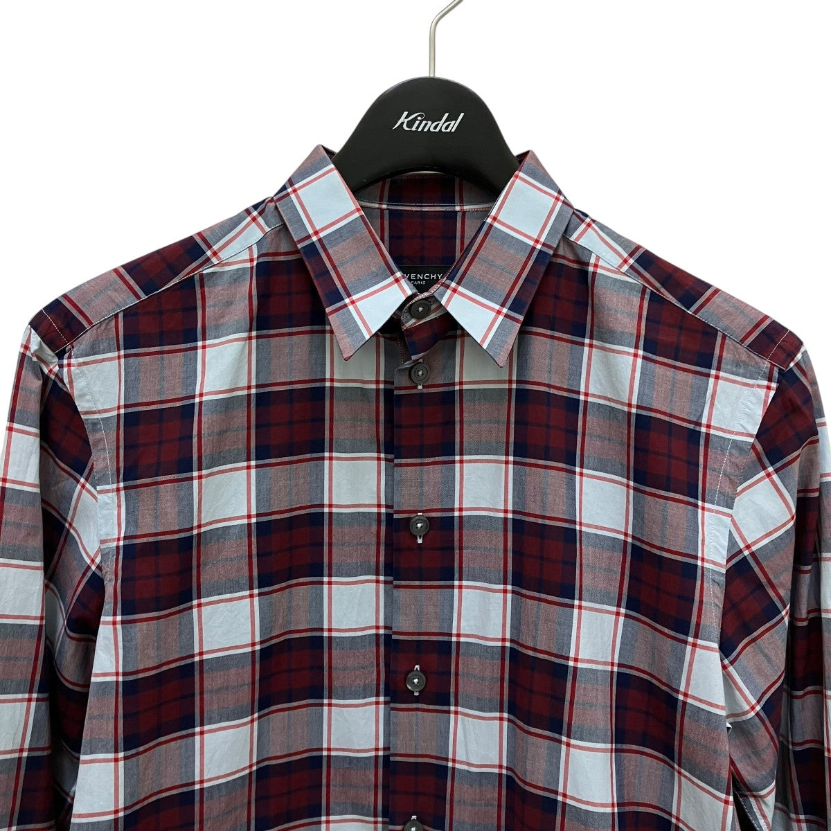 GIVENCHY(ジバンシィ) チェックシャツ レッド×ホワイト サイズ 37