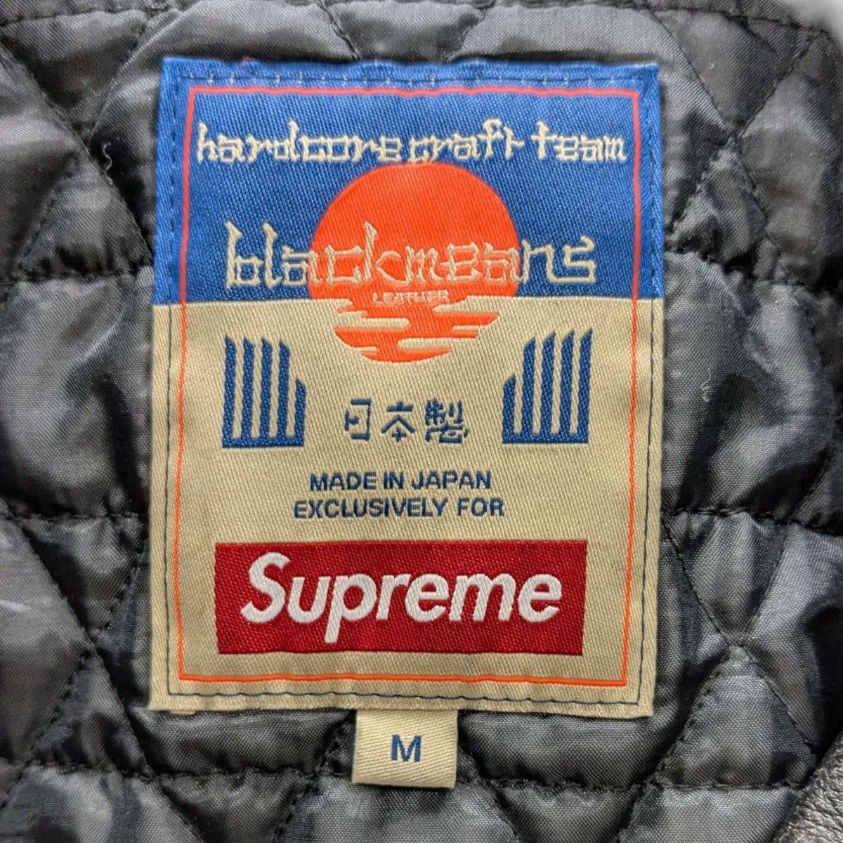 Supreme×blackmeans Painted Leather Motorcycle Jacketライダース