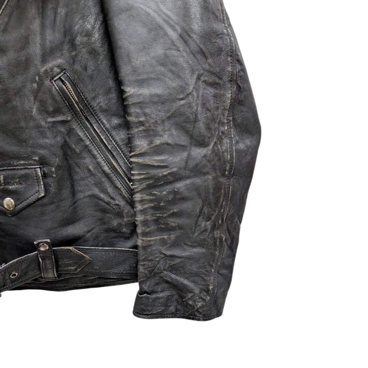 Supreme×blackmeans Painted Leather Motorcycle Jacketライダース