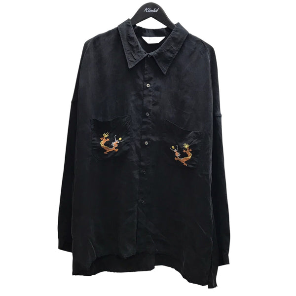 ANCELLM(アンセルム) AGING EMBROIDERY SHIRT エンブロイダリーシャツ