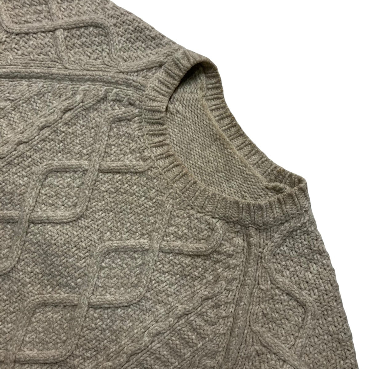 SUNSEA(サンシー) フィッシャーマンニットケーブルニット アイボリー