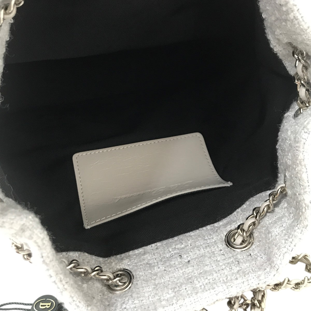 The Barnnet(ザ バーネット) Tweed Drawstring Chain Backpack