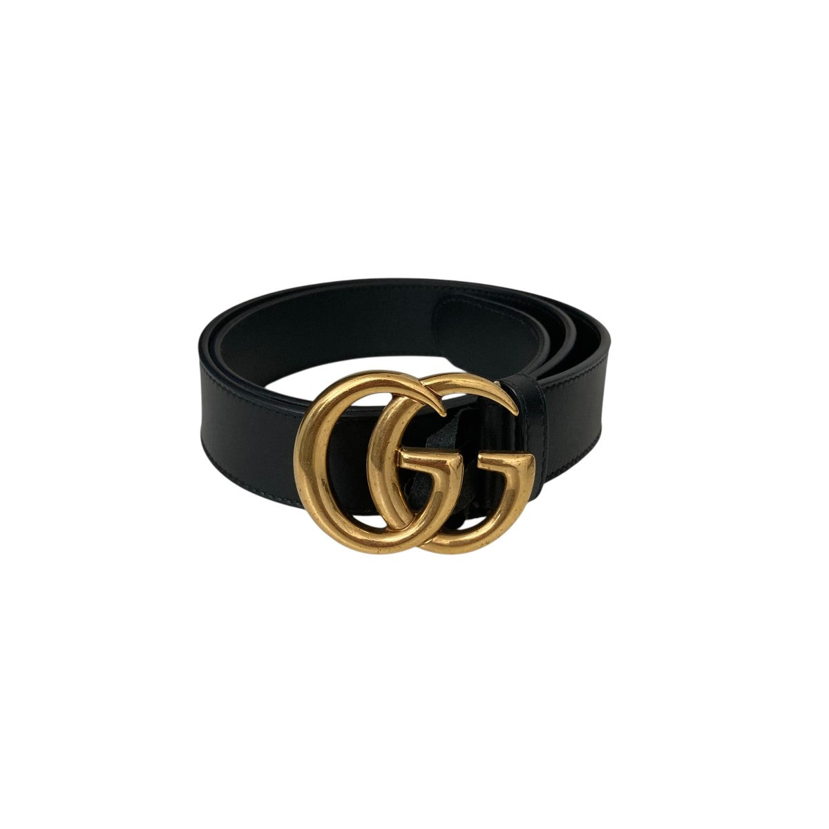 GUCCI(グッチ) ダブルGレザーベルト ブラック サイズ 75/30｜【公式