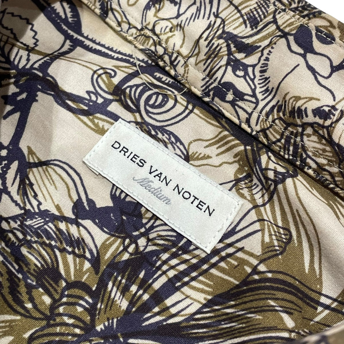 DRIES VAN NOTEN(ドリスヴァンノッテン) 23AWボタニカルシャツ カーキ
