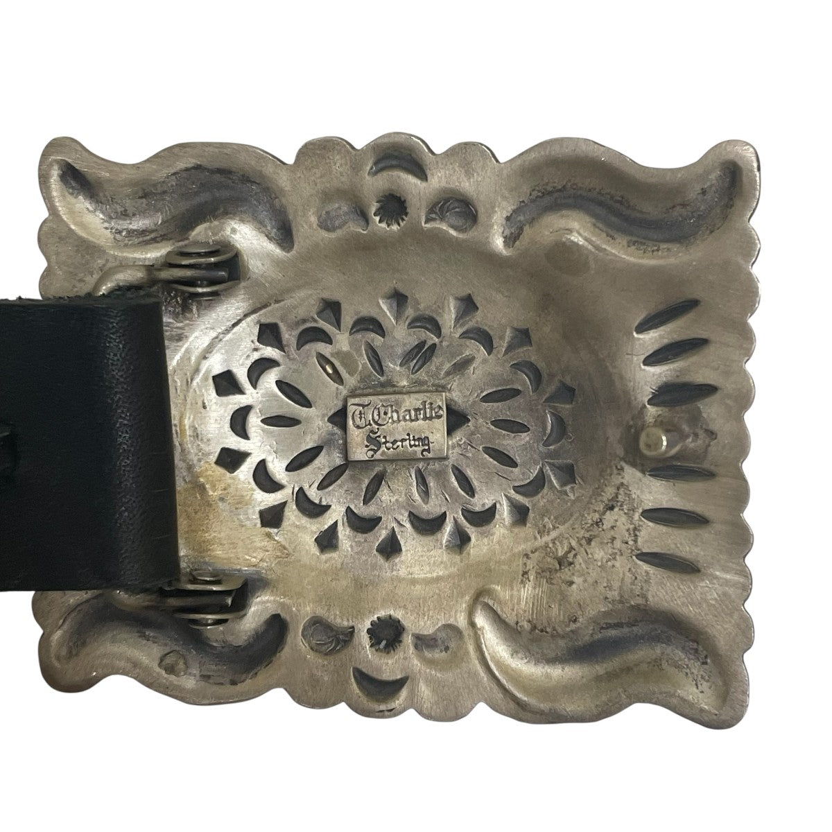 NAVAJO(ナバホ) Tom Charlie ナバホ族コンチョベルト VINTAGE ブラック