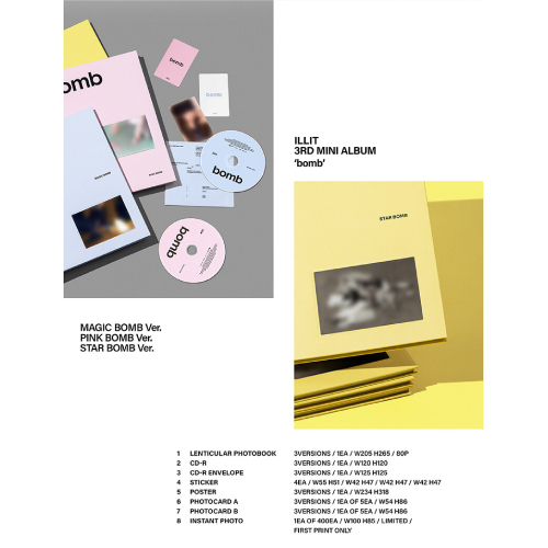 ILLIT - bomb [3rd Mini Album/一般盤/3種のうち1種ランダム発送