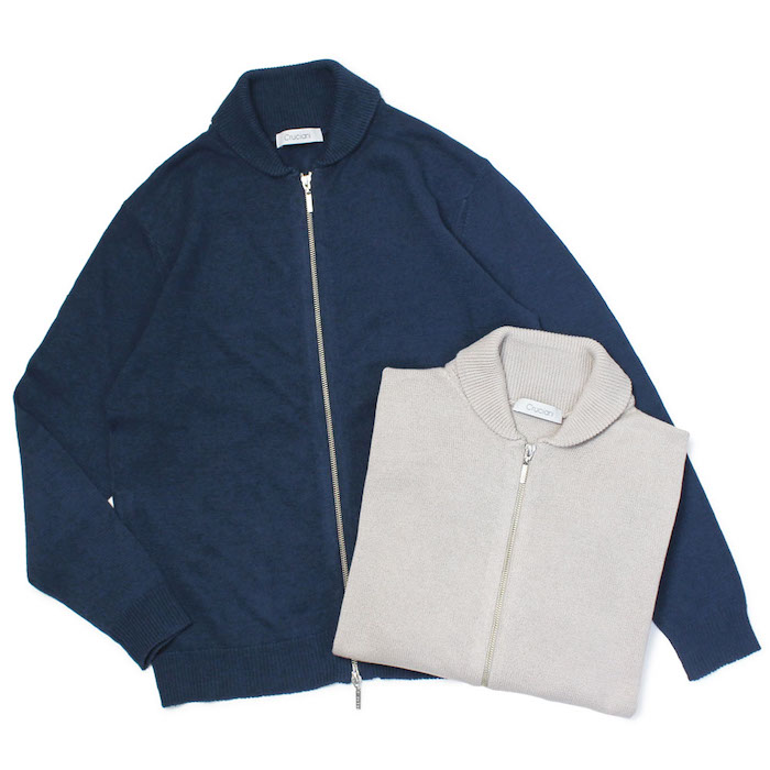 クルチアーニ / Cruciani / リネンコットン 編み地切り替え / ショール