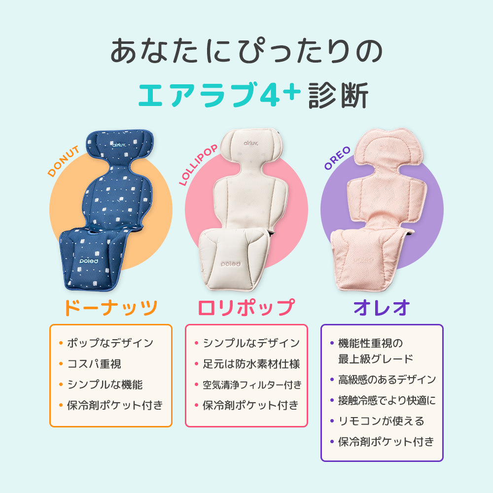 airluv4+ oreo | エアラブ4プラス オレオ 送風機付きクールシート
