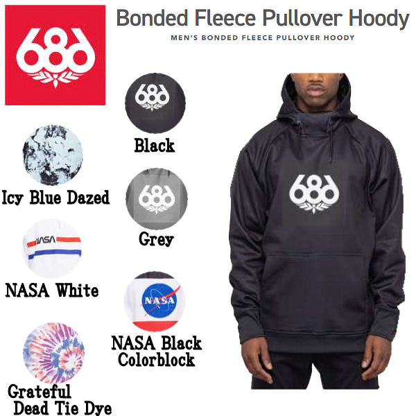楽天市場】686 BONDED FLEECE PULLOVER HOODIE ボンデッド フリース