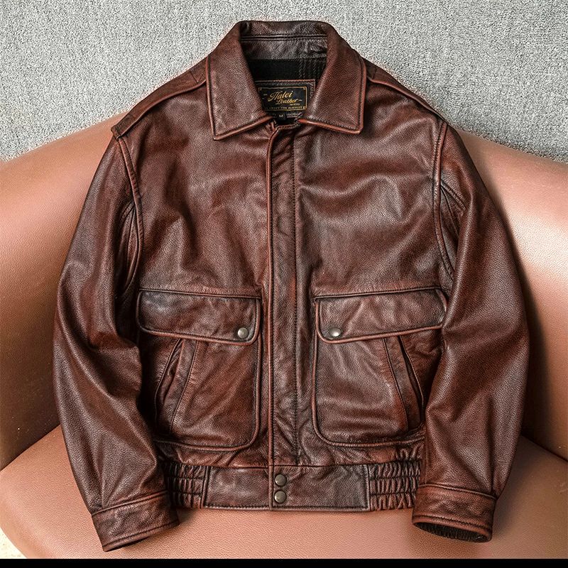 楽天市場】レザージャケット メンズ 本革 レトロ ジャケット バイク