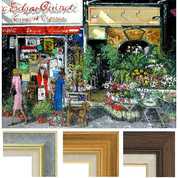 楽天市場】油彩画 斉藤要 「パリの街（5809）」 F6号 額入り 油絵 風景