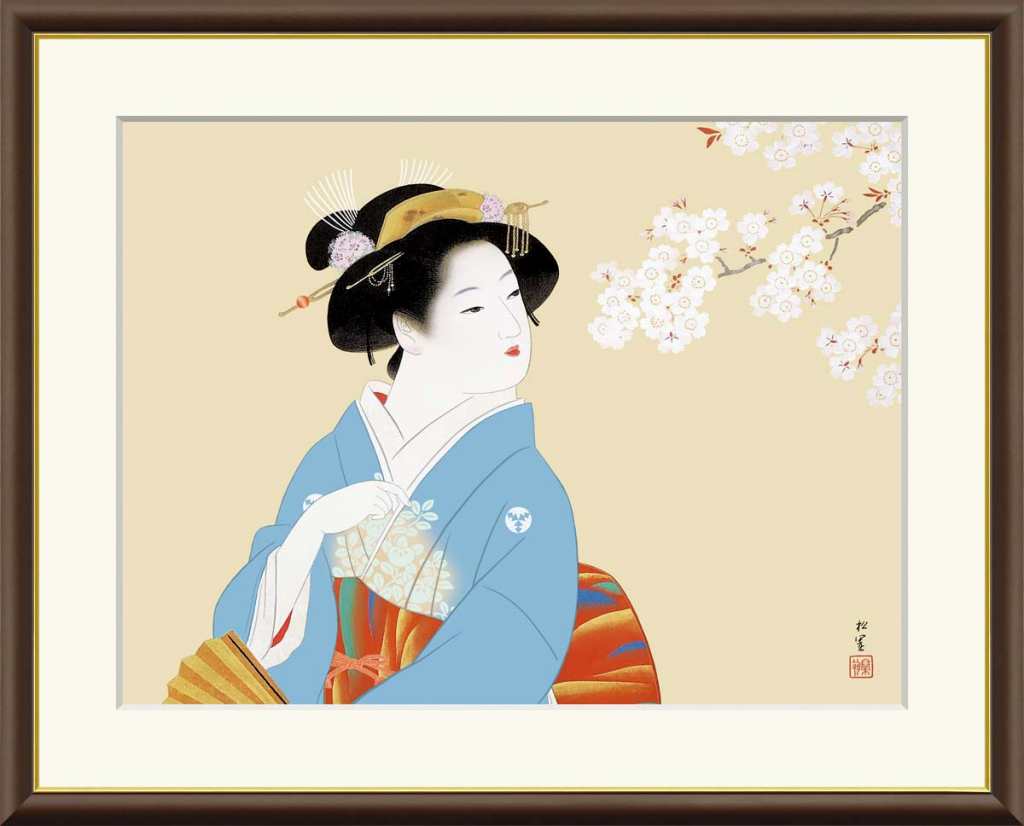 楽天市場】【SALE☆期間限定20%OFF】 有名 画家 額入りアート 上村松園