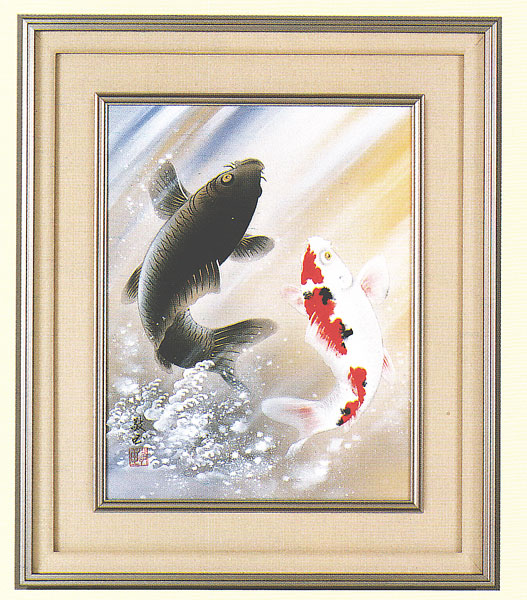 楽天市場】川村憲邦『遊鯉』日本画 F10（10号） : 内田画廊