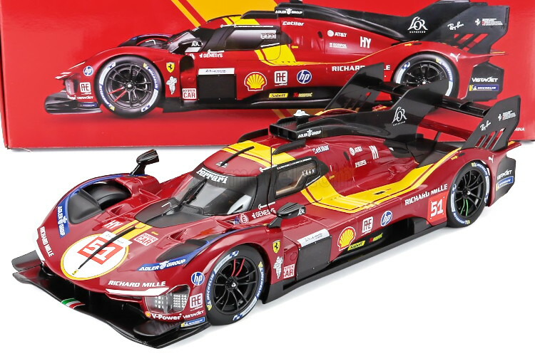 楽天市場】ブラーゴ 1/18 フェラーリ 499P 3.0L ターボ V6 チーム