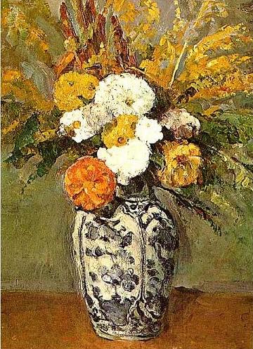 楽天市場】手描き 油絵 複製画 ポール・セザンヌ「オリーブ色の花瓶に